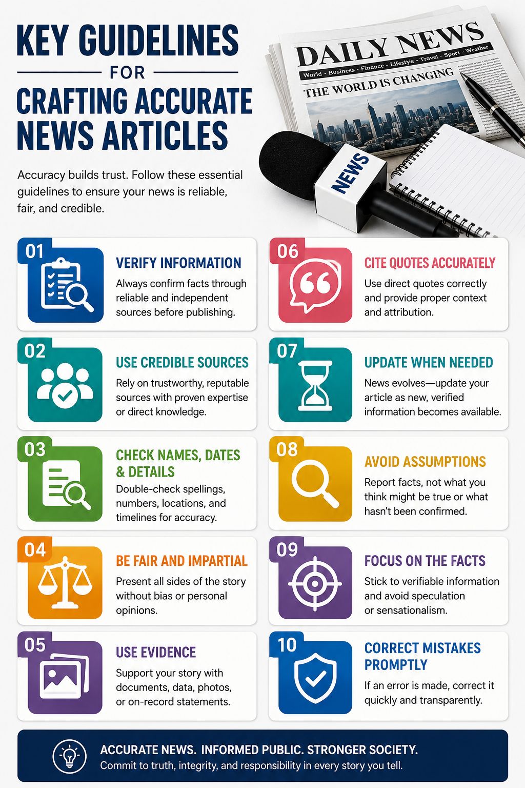 Key Guidelines for Crafting Accurate News Articles