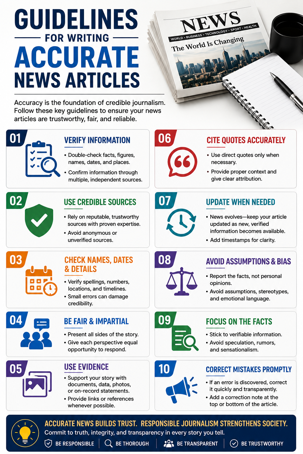 Guidelines for Writing Accurate News Articles